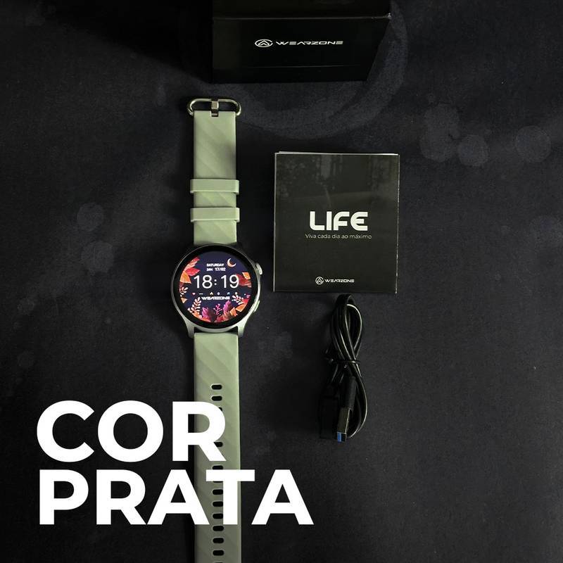 LIFE SMARTWATCH A PROVA D'ÁGUA 1 ATM AMOLED | BATERIA DE LONGA DURAÇÃO| 100 MODOS DE ESPORTES