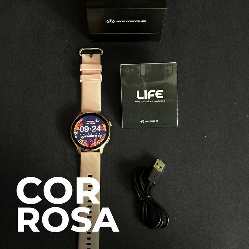 LIFE SMARTWATCH A PROVA D'ÁGUA 1 ATM AMOLED | BATERIA DE LONGA DURAÇÃO| 100 MODOS DE ESPORTES