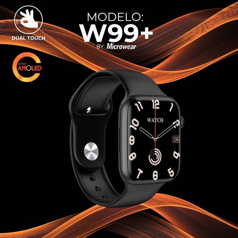 W99+ Amoled | Série 9 | 45mm | Com Função 2 Gestos | 1GB