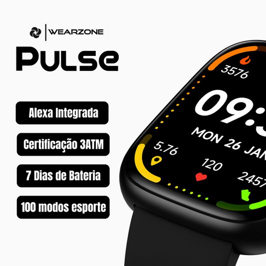 PULSE WEARZONE |  A PROVA D'ÁGUA | ALEXA integrada | Até 7 Dias de Bateria