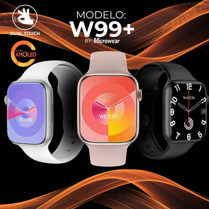 W99+ Amoled | Série 9 | 45mm | Com Função 2 Gestos | 1GB