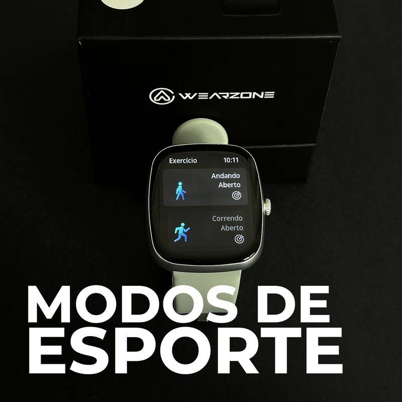 EASY SMARTWATCH A PROVA D'ÁGUA 1 ATM| BATERIA DE LONGA DURAÇÃO| 100 MODOS DE ESPORTES