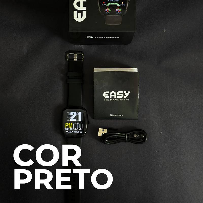 EASY SMARTWATCH A PROVA D'ÁGUA 1 ATM| BATERIA DE LONGA DURAÇÃO| 100 MODOS DE ESPORTES