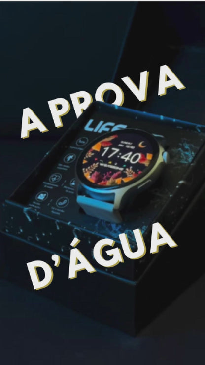 LIFE SMARTWATCH A PROVA D'ÁGUA 1 ATM AMOLED | BATERIA DE LONGA DURAÇÃO| 100 MODOS DE ESPORTES